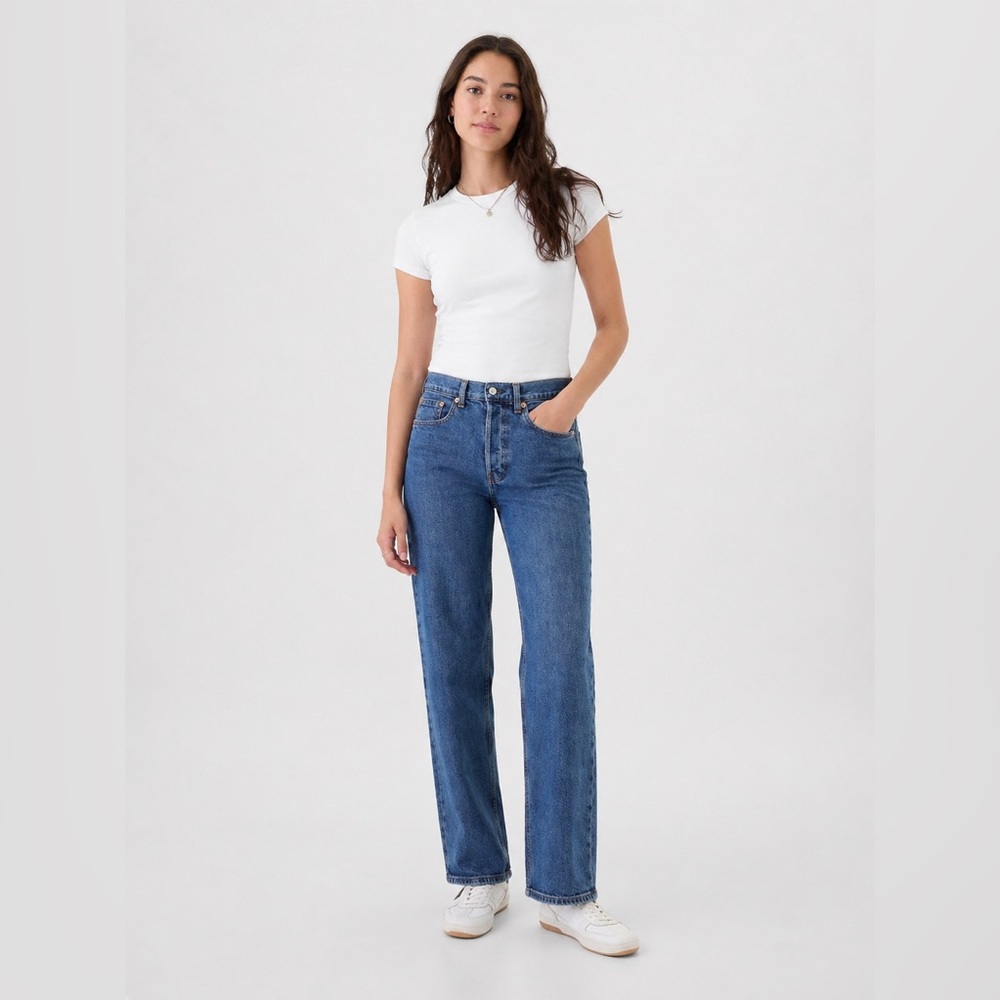 GAP Women's Straight Leg Jeans - Medium Blue